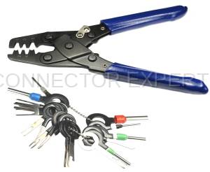 Terminal Crimper & Release Tool Combo